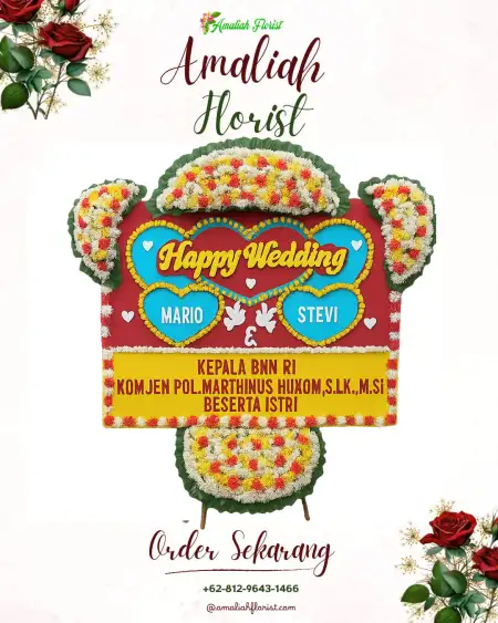 Papan Bunga Pernikahan Kampung Kandang